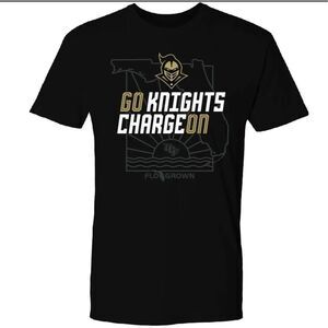 Flo Grown UCF Go Knights Black Game Day T Shirt Men’s Size Medium New